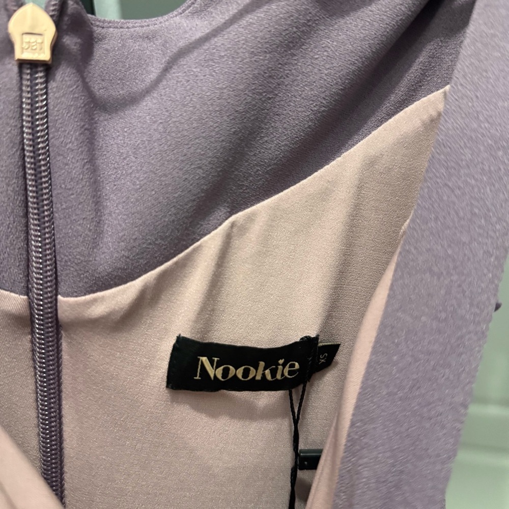 NWT NOOKIE Dolly Midi Dress in Soft Violet Purple Bodycon Stretch Size XS Formal - Picture 5 of 10